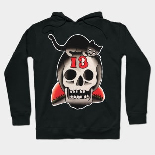 13 Cat Skull Tattoo Design Hoodie